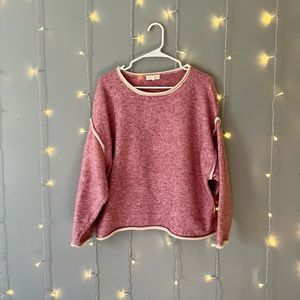 Women’s Oversized Baby Pink Sweater Size Small